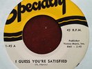 VICTORIANS - I GUESS YOU'RE SATISFIED b/w DON'T BREAK MY HEART -  SPECIALTY 45