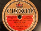 Crown 3423 JOEL SHAW & HIS ORCH Reefer Man  MARIJUANA SONG   78 rpm 1933  hot