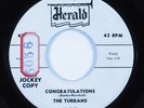 Doo Wop R&B 45 TURBANS Congratulations HERALD VG+ promo HEAR