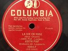HEAR RARE 78 – Edith Piaf – La Vie En Rose – Columbia 4004 – Very Clean