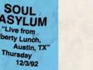 Soul Asylum From The Vault Live From Liberty Lunch Vinyl RSD Record Store Day