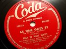 BOLA DE NIEVE piano «As time goes by» Casablanca cuba US coda 5003 78 rpm