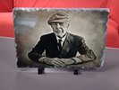 Leonard Cohen Sketch Art on Slate 8x6in rare collectable memorabilia music