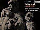 SXL 6009 WBG ED1 UK - HANDEL - MESSIAH - CHORUSES - BOULT - NM