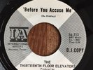 THIRTEENTH FLOOR ELEVATORS 45 rpm Before You Accuse Me / Levitation PROMO PSYCH
