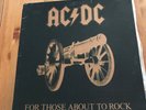 AC/DC - FOR THOSE ABOUT TO ROCK - LP HISPAVOX 1981 SPAIN - UNIQUE COVER