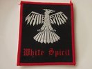 WHITE SPIRIT ORIGINAL VINTAGE SEW ON PATCH FROM 1980's NWOBHM IRON MAIDEN RED