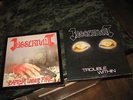 JUGGERNAUT 1986 Baptism Under Fire NM LP & 1987 Trouble Within NM LP Metal Blade