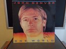 JOHN DENVER SIGNED ONE WORLD VINYL ALBUM ....RARE