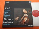 Gendron Bach Six Suites for Solo Cello Dutch Early 70s Philips Stereo 3LP NM