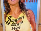 BON JOVI SLIPPERY WHEN WET OG STEREO FRENCH MERCURY LP 830264-1 + TICKET MINT