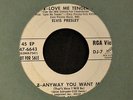 RARE PROMO EP Elvis Presley RCA 6643 DJ-7 Love Me Tender, Anyway You Want Me