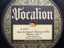JIM JACKSON 78 VOCALION 1144 JIM JACKSON'S KANSAS CITY BLUES PT. 1 & 2