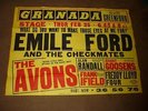 Emile Ford/Checkmates/Avons/Frank Ifield 1960 Granada Greenford Concert Poster