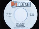 Northern/Deep Soul Funk 45 ALLISON AND CALVIN TURNER What Is This? LULU HEAR