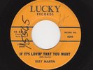 '60 Ohio Rockabilly BILLY MARTIN If It's Lovin' That You Want/Angel LUCKY M-HEAR