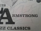 LOUIS ARMSTRONG ORIGINAL DECCA MONO+ JAZZ LP JAZZ CLASSICS Signed