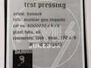 the damned - TEST PRESSING machine gun etiquette vinyl sealed copy . 05/20 .