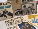 Beatles 45 RPM Vinyl Record Carry Storage Case , collectible w/ assorted records