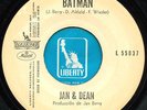 JAN & DEAN PROMO “BATMAN” R&R SURF THEME RARE MEXICAN 7” SINGLE 45RPM VINYL