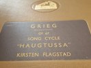 GRIEG SONG CYCLE HAUGTUSSA KIRSTEN FLAGSTAD HMV DB5833-5836