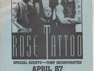 ROSE TATTOO   One Of The Rarest Signed 1977 N Zealand Only 7