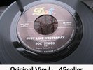 ? JOE SIMON 'Just Like Yesterday' TOP NM COPY + Cover Northern Soul 45 LAST ONE