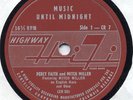 CHRYSLER HIGHWAY HI-FI: Percy Faith/Mitch Miller (CR 7) 16 2/3 RPM RECORD