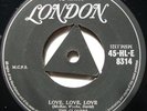 Clovers - Love Love Love. Silver London Tri.  HL-E 8314.  Ex minus