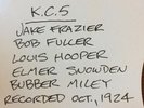 1924 Jazz 78rpm record, Kansas City Five, 
