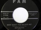 SKIP BROWN 45 Why Don't You Believe Me?/Jenny Lee PAM doo wop VG++ d2283