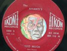 HEAR Avantis 45 Too Much/Mid-Night IKON tittyshaker rockabilly garage surf frat