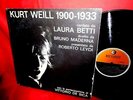 LAURA BETTI Kurt Weill 1900-1933 OST LP + Booklet 1963 ITALY MINT- De Sica