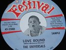 Doo Wop 45 THE UNIVERSALS Dreaming / Love Bound Festival Promo 7