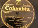 Columbia 14531D Hicks Brothers DARKTOWN GAMBLIN' 78 rpm 1930 E- Blues