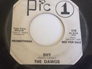 THE DAWGS shy PIC 1 45 RARE 60's TEXAS TEEN GARAGE ROCKER PROMO HUEY MEAUX 45