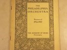 1926-1927 Season Philadelphia Orchestra Sergei Rachmaninoff Leopold Stokowski