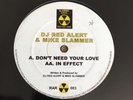 DJ Red Alert & Mike Slammer-Don't Need Your Love/In Effect (VG+) (Repress)