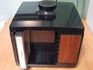 Vintage Stow-A-Way Spinning 20 audio Cassette Holder Carousel Storage Rack wood