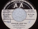 MACK TRIPLETS Could Be I Love You RARE Double AA 1950's Girl Group Ed Sullivan