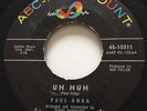 R&B POPCORN Paul Anka UH HUH ABC 45 very rare KILLER mod TITTYSHAKER dancer