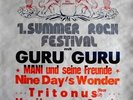 SUMMER ROCK 1 - 1975 - Konzertplakat - Guru Guru - Nine Day's Wonder - Poster