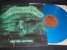 METALLICA ride the lightning LP vinyl Bernett green cover blue vinyl reissue