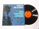 SAM LIGHTNIN' HOPKINS   THAT'S MY STORY   1969 UK BLUES VINYL LP   SOLID AUDIO
