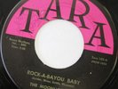 THE MOONLIGHTERS Rock-A-Bayou Baby 45 TARA 102 ROCKABILLY VG VG+ RARE