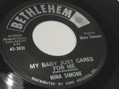 NINA SIMONE   My Baby Just Cares For Me. jazz vocal 45 on BETHLEHEM 3031. EX