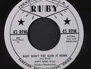 HOYT WEBB: Baby Won't You Slow It Down 45 (dj, ) rare Rockabilly