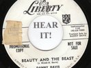 Danny Davis POPCORN INSTRO 45 (Liberty 55213 PROMO) Beauty and the Beast  VG+