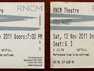 Steve Hackett RNCM Theatre 12 Nov 2011 Concert Tickets x 2