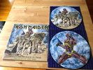 IRON MAIDEN SOMEWHERE BACK IN TIME NM/NM- 2x PICTURE DISCS INNER NWOBHM METAL